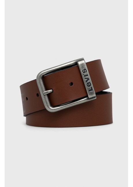 Levi s curea de piele b rba i culoarea maro