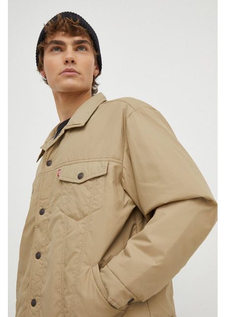 Levi s geaca barbati culoarea bej de tranzitie oversize