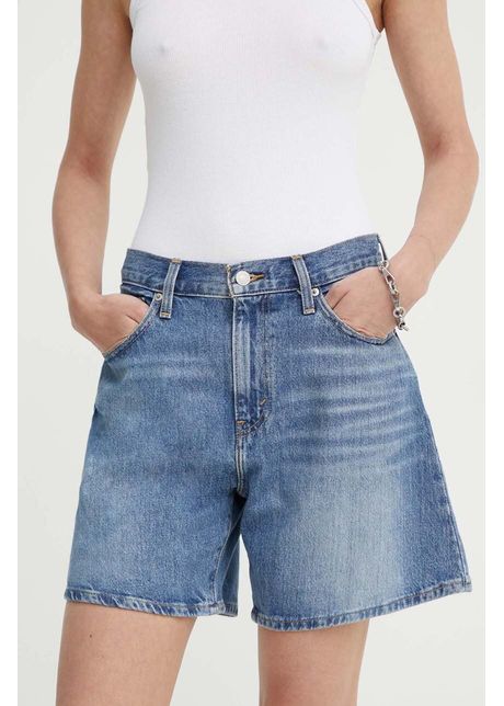 Levi s pantaloni scurti jeans high baggy short femei neted high waist a9311