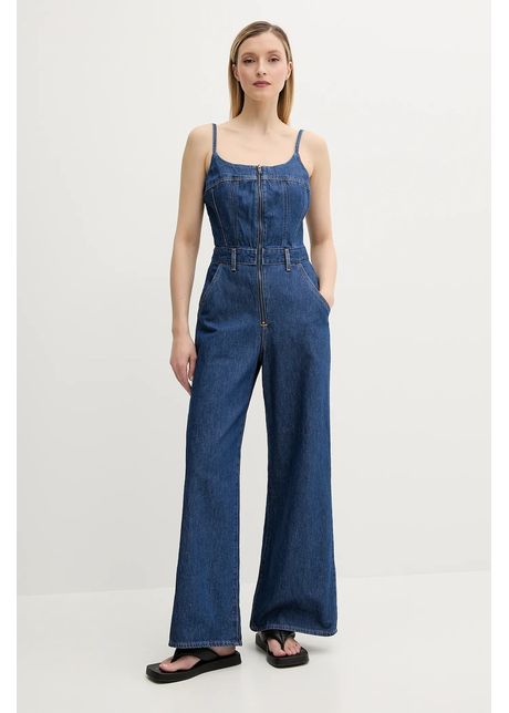 Levi s salopet jeans bustier jumpsuit culoarea gri bumbac cu decolteu rotund 001wc