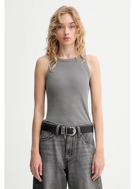Levi's top din bumbac culoarea gri, A3381