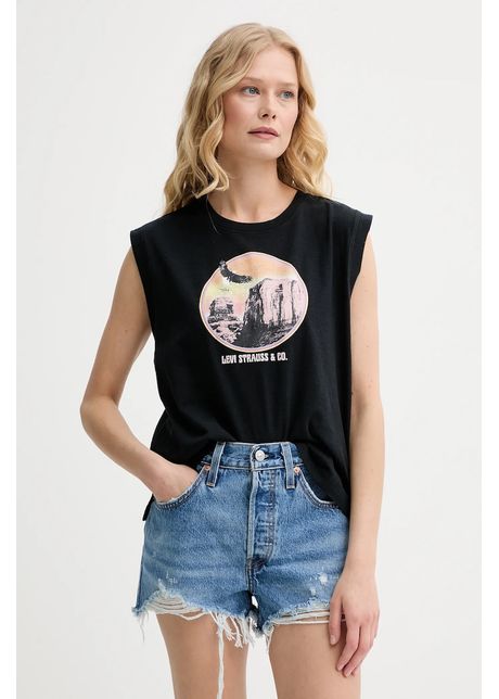Levi s top din bumbac gr boxy tank culoarea gri 001mw