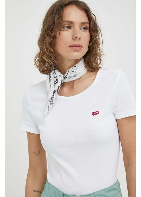 Levi s tricou 2 pack femei culoarea alb