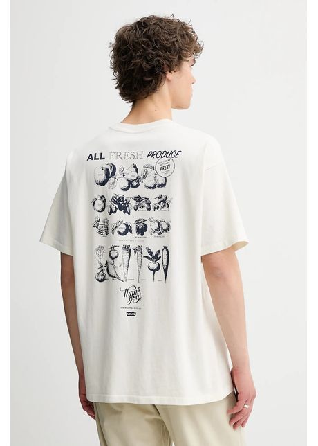 Levi s tricou din bumbac culoarea alb cu imprimeu 0008c
