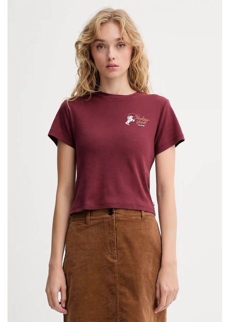 Levi's tricou din bumbac culoarea bordo, A8798