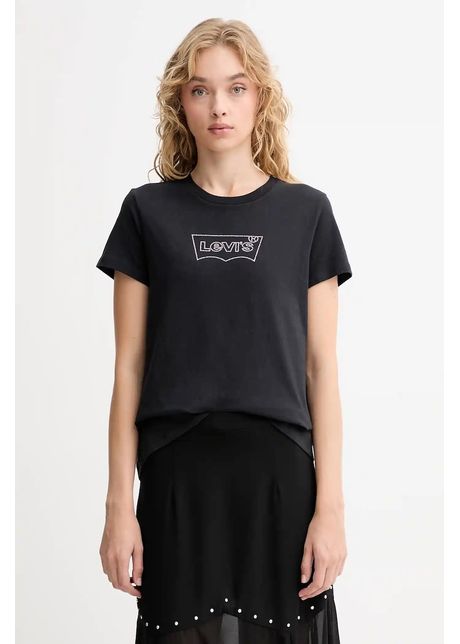 Levi's tricou din bumbac culoarea negru, 17369