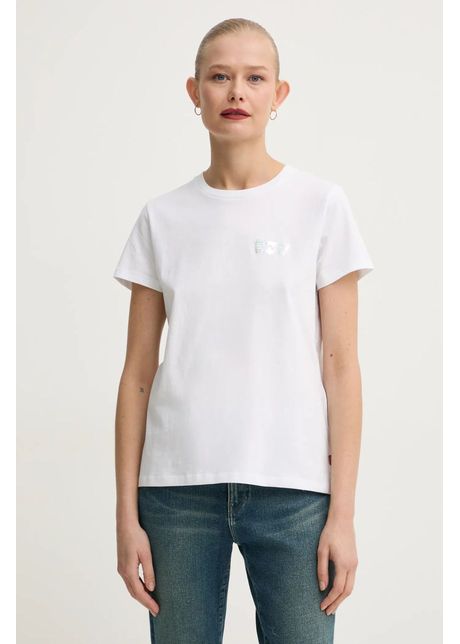 Levi's tricou din bumbac femei, culoarea alb, 17369-2806