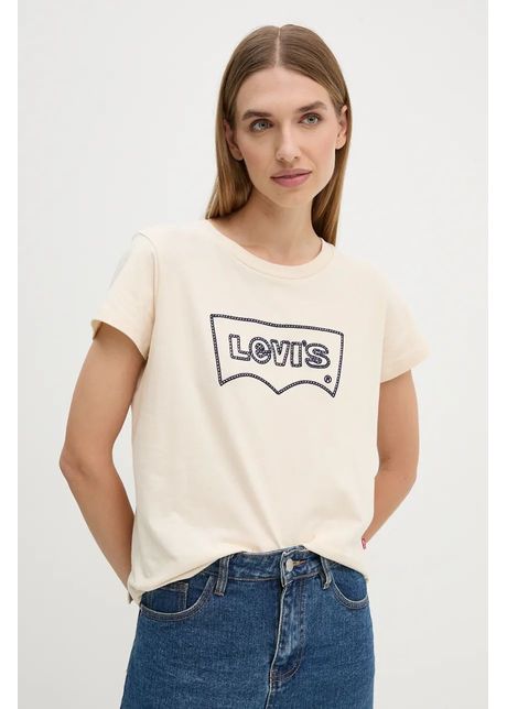 Levi s tricou din bumbac femei culoarea bej a8804