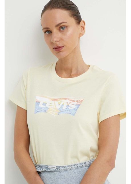 Levi s tricou din bumbac femei culoarea galben 17369