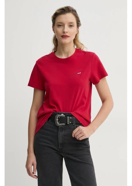 Levi's tricou din bumbac femei, culoarea rosu