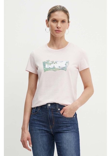 Levi's tricou din bumbac femei, culoarea roz, 17369