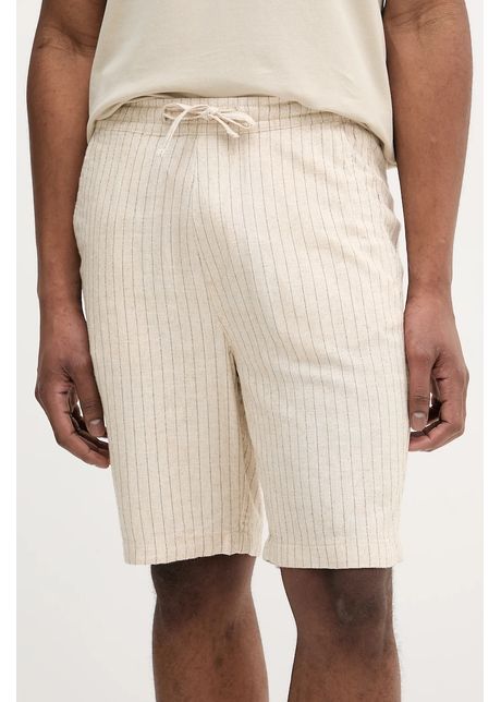 Lindbergh pantaloni scur i din amestec de in barbati culoarea bej 30 505095
