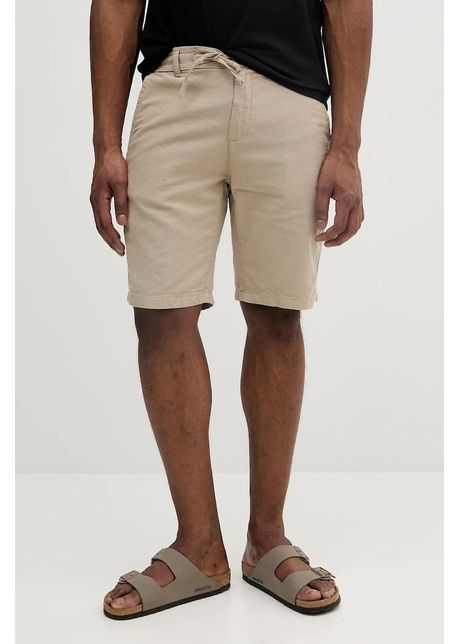Lindbergh pantaloni scur i din in culoarea bej 30 508003