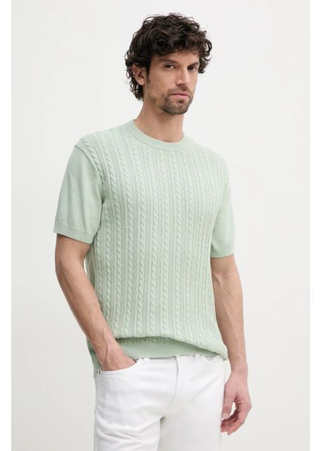 Lindbergh pulover de bumbac barbati culoarea verde 30 804115