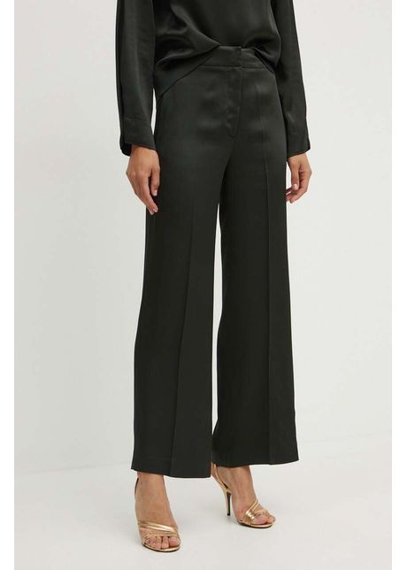 Liviana conti pantaloni femei culoarea verde drept high waist f4ws64