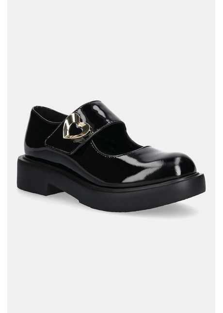 Love Moschino ghete de piele culoarea negru, cu platformă, JA10114G1NIH0000