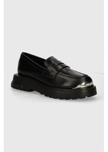 Love moschino mocasini de piele femei culoarea negru cu platforma ja10224g1lia0000