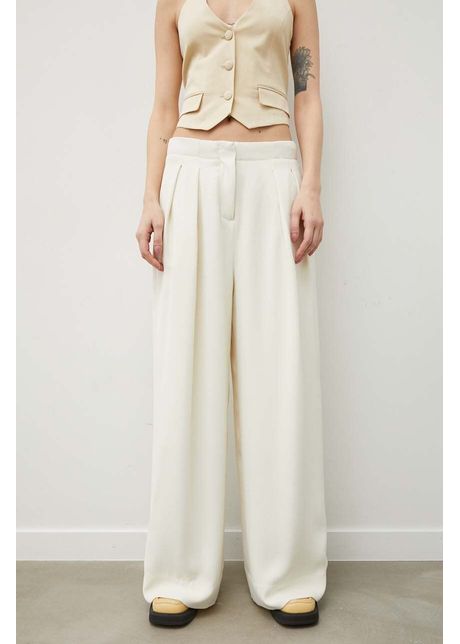 Lovechild pantaloni femei culoarea bej lat high waist 24 2 548 2009