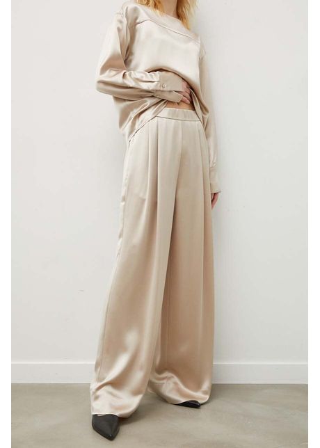 Lovechild pantaloni femei culoarea bej lat high waist 24 2 549 2010
