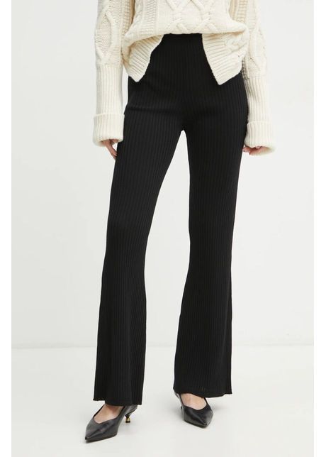Luisa spagnoli pantaloni de trening de l n molletta culoarea negru neted 58403