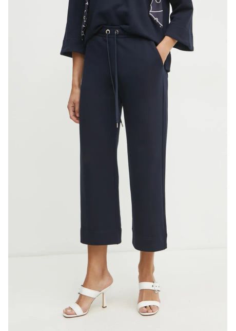 Luisa spagnoli pantaloni de trening femei culoarea albastru marin neted 541851