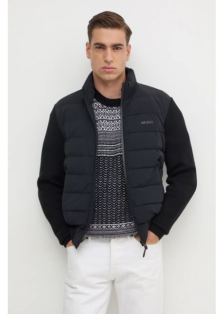 Mackage geaca din amestec de lana culoarea negru de tranzitie haney city