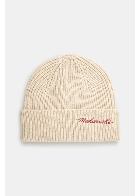 Maharishi caciula de lana maharishi embroidered beanie culoarea bej de lana 1368 ecru