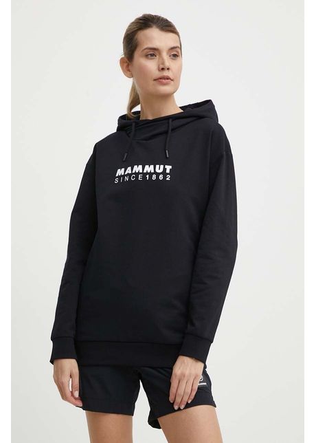 Mammut bluz trening culoarea negru cu glug cu imprimeu
