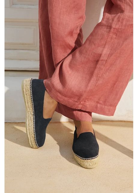 Manebi espadrile din piele ntoars hamptons double sole espadrilles femei culoarea negru cu platforma k 1 5 d0