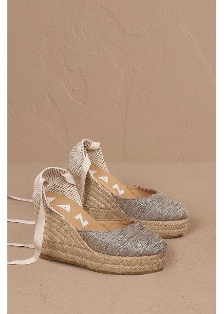 Manebi espadrile wedge espadrilles femei culoarea auriu cu platforma h 3 1 wv