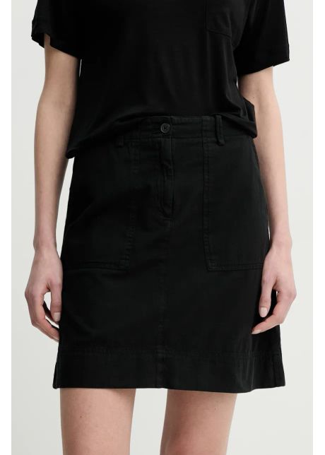 Marc o polo fust din amestec de in culoarea negru mini evazati 503134020033