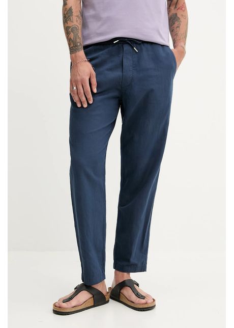 Marc o polo pantaloni din in culoarea bleumarin cu fason chinos 5000007216