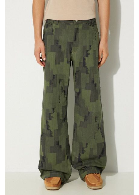 Marcelo burlon jeansi aop cross wide pants barbati cmca187f24fab0025810