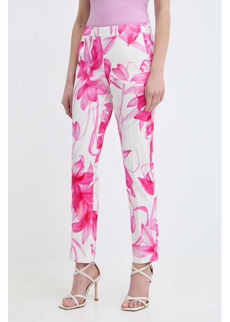 Marella pantaloni femei culoarea roz drept high waist 2413131242200 2413130000000