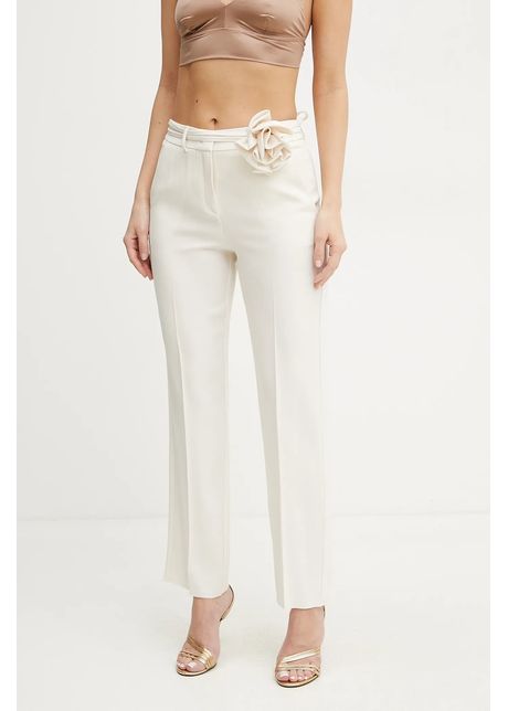 Marella pantaloni lello femei culoarea bej drept high waist 2513131152200