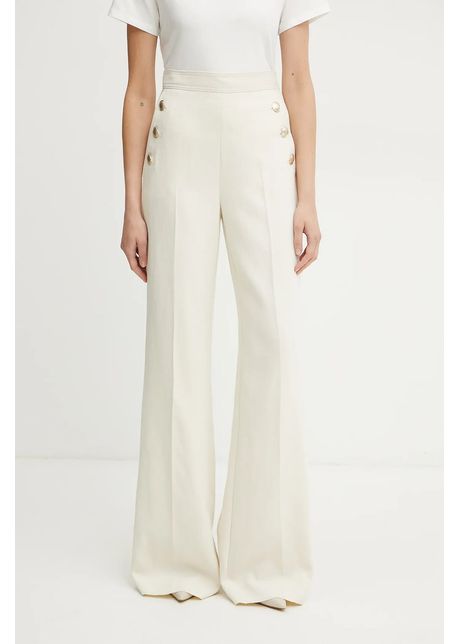 Marella pantaloni mission femei culoarea bej lat high waist 2513131051200
