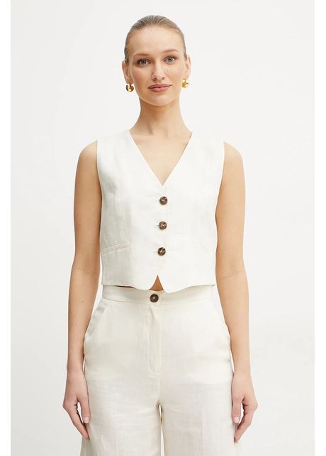 Marella vest de in emme by marella culoarea bej un singur rand de nasturi 2515151012200