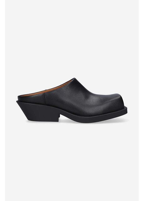 Marni lapi de piele sabot femei culoarea negru cu platforma sbms007640 p5088 00n99 black