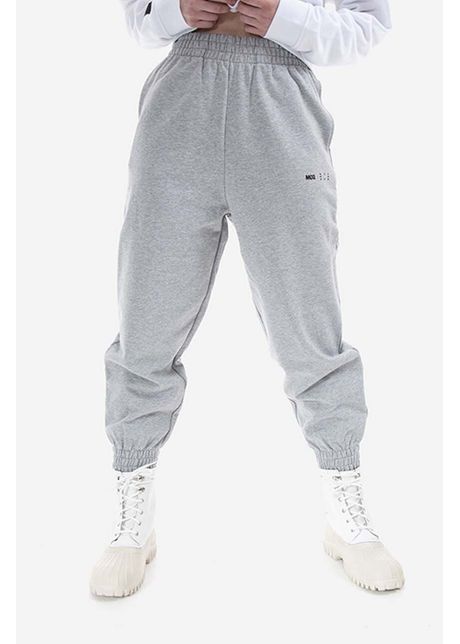 Mcq pantaloni de trening din bumbac culoarea gri melanj 676944rsj771230 grey