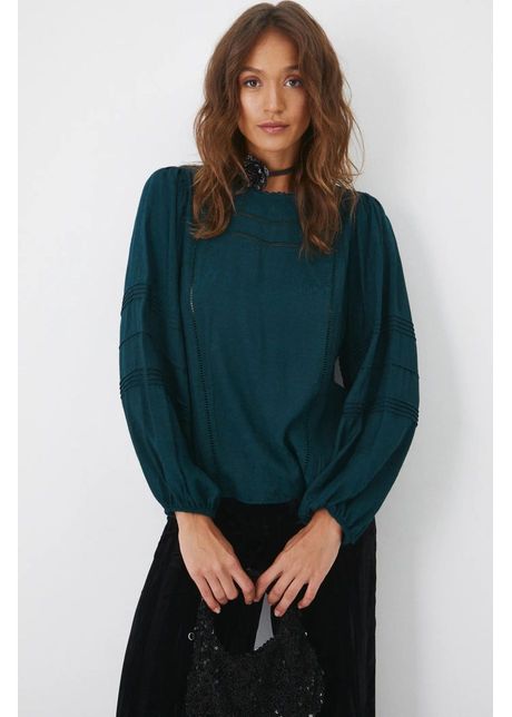 Medicine bluza femei culoarea verde in modele florale