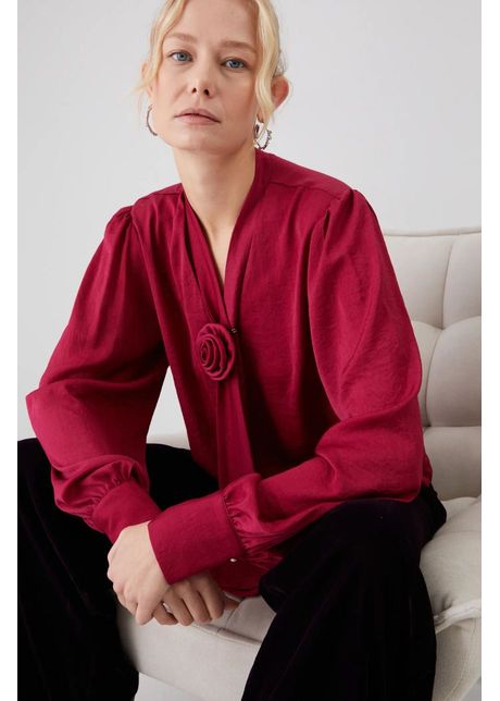 Medicine bluza femei culoarea violet neted
