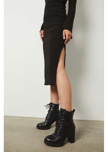 Medicine botine femei culoarea negru cu toc drept