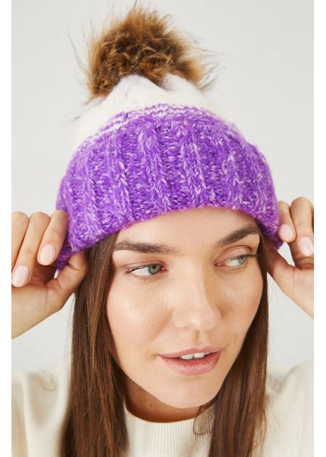 Medicine caciula femei culoarea violet din tricot gros