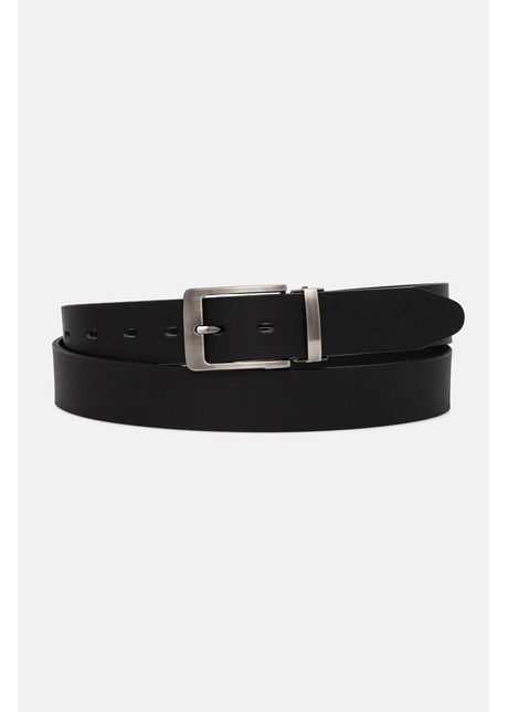 Medicine curea de piele barbati culoarea negru