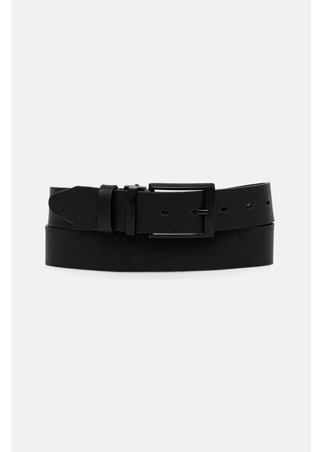 Medicine curea de piele barbati culoarea negru
