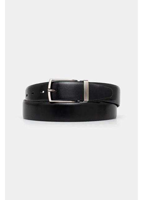 Medicine curea de piele barbati culoarea negru