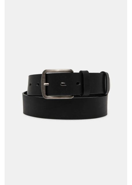 Medicine curea de piele barbati culoarea negru