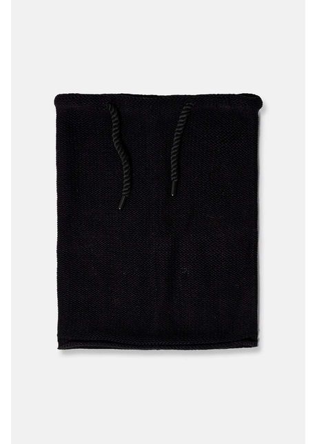 Medicine fular circular din bumbac culoarea negru neted