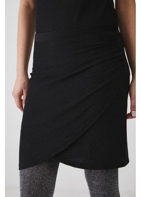 Medicine fusta culoarea negru mini drept