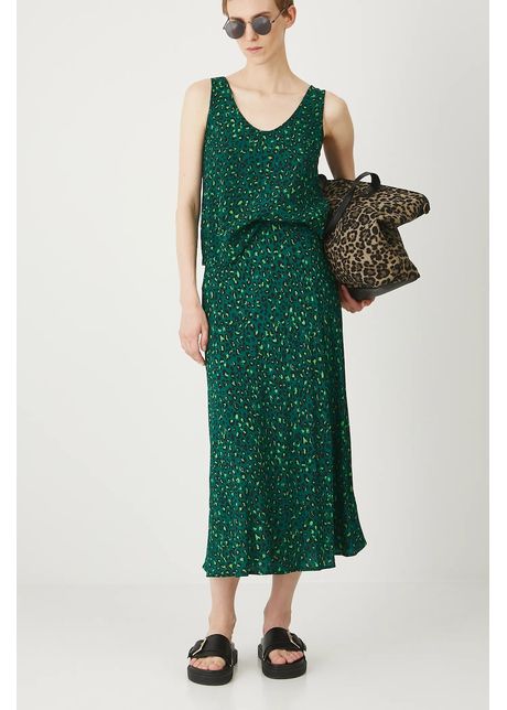 Medicine fusta culoarea verde maxi evazati